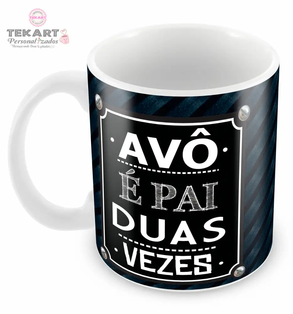 avo-e-pai-2x-3 Caneca com a frase 'Avô é pai duas vezes', presente perfeito para os avôs