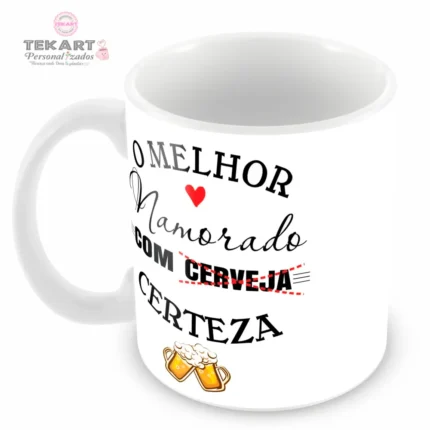 Caneca personalizada com frase carinhosa sobre a namorada