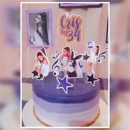 Imagem de topo de bolo de papelaria personalizada, ideais para presentes, festas e eventos em qualquer ocasião