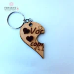 Imagem de um chaveiro de MDF personalizado, ideal para diversas ocasiões