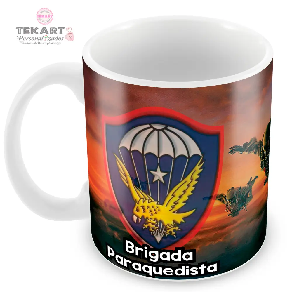 paraquedista-2 Caneca personalizada com estampa de paraquedista em ação, ideal para amantes de aventuras