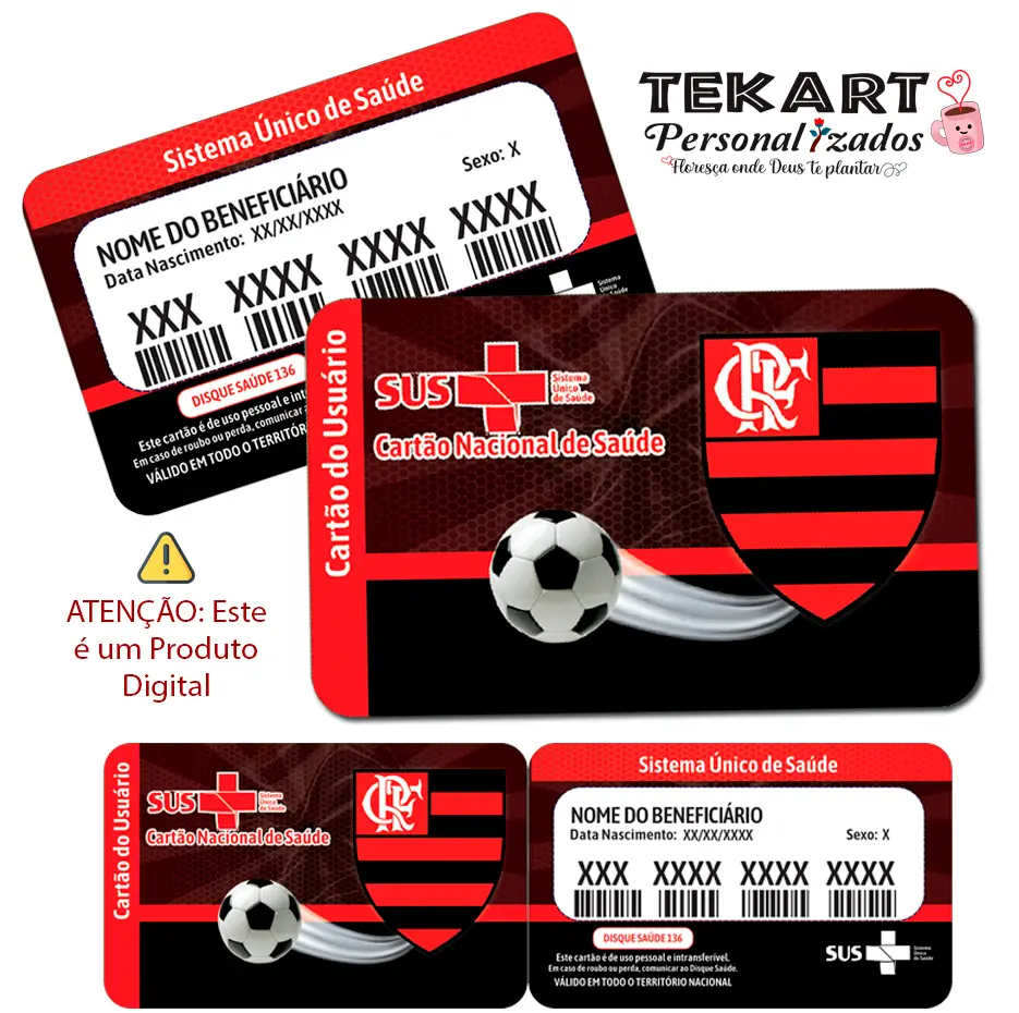FLAMENGO O Cartão do SUS é um item essencial, e por isso, nada melhor do que tê-lo personalizado de forma única!