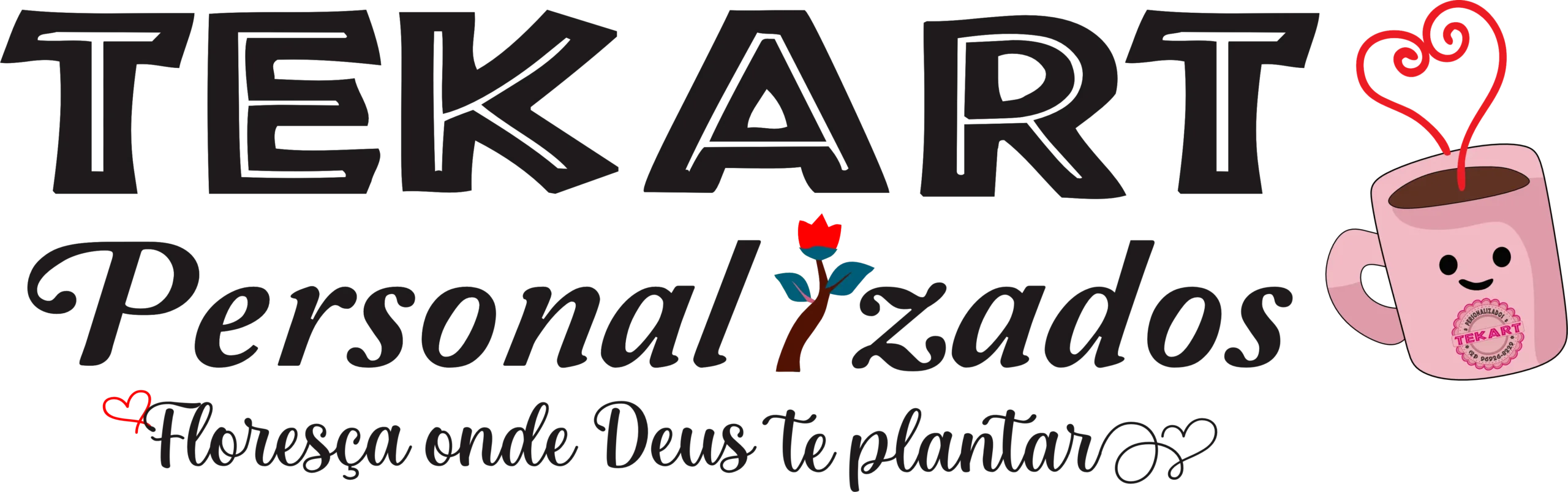 Logo da Tekart Personalizados, loja de produtos personalizados em Magé - RJ.