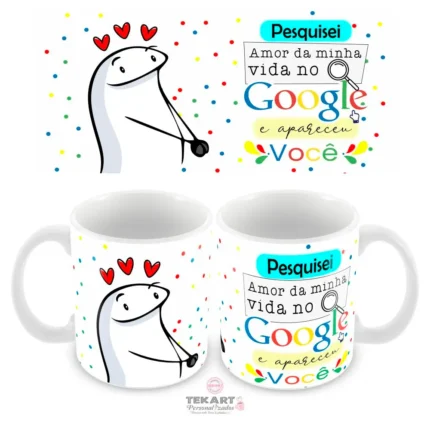 Arte Digital para Caneca - Flork Menino e Google